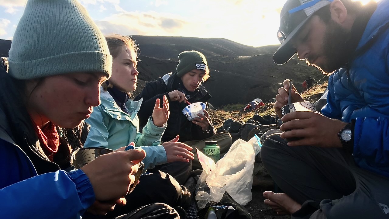 Sharing a meal during a UREC trip to Iceland. Photo by Mike Hoover, Ed.D.